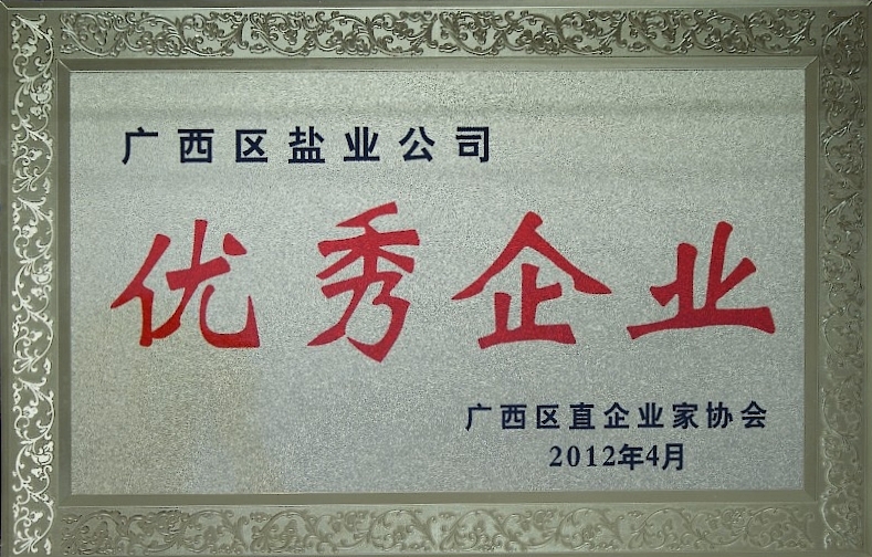 2012年廣西區(qū)直企業(yè)家協會優(yōu)秀企業(yè)
